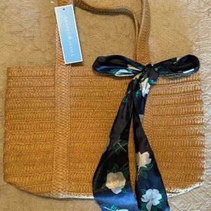 Draper James Everyday Straw Shoulder Bag -natural